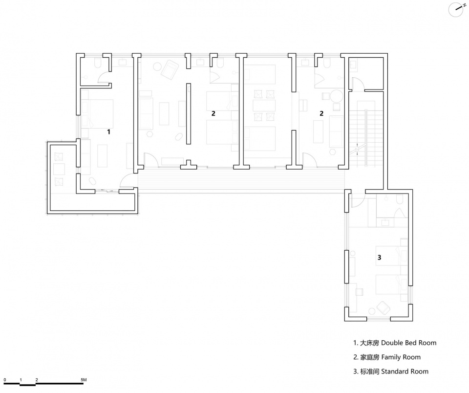 atelier shen 二层平面,2F plan©深建筑