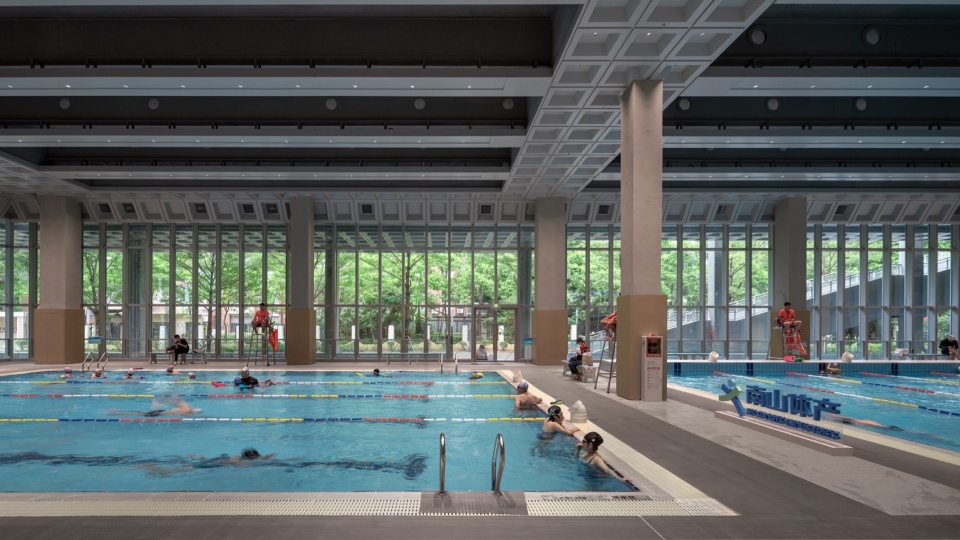 一层泳池空间 @张超 shekou cultural and sports park