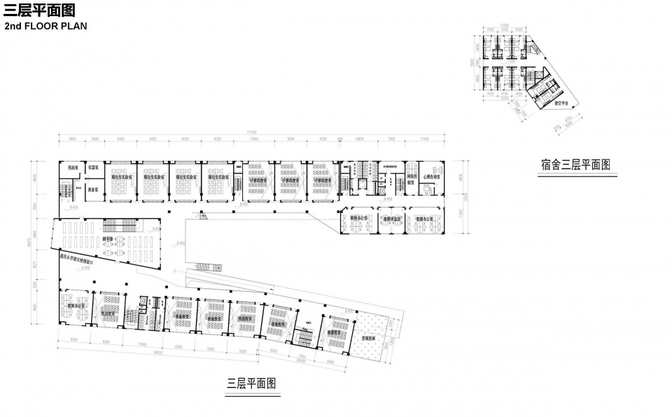 三层平面图 shenzhen longhua district qingquan foreign language junior school