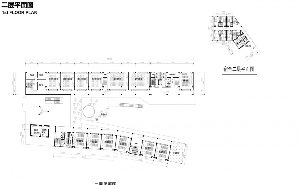 二层平面图 shenzhen longhua district qingquan foreign language junior school