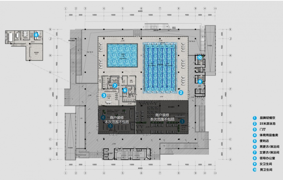 蛇口室内一层平面 shekou cultural and sports park