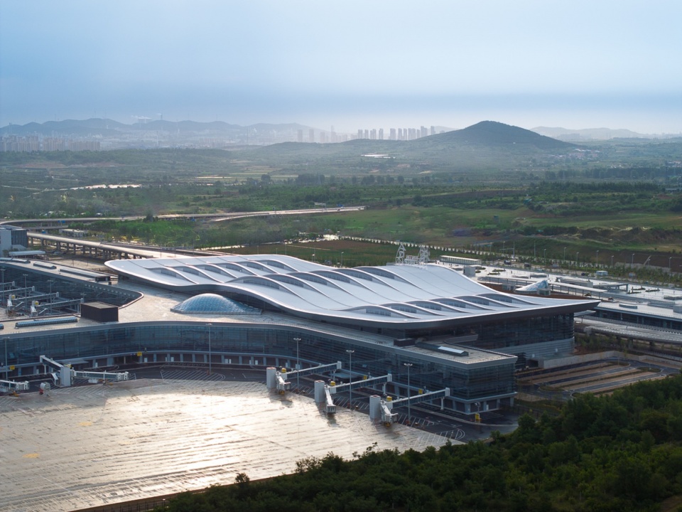 Yantai Penglai International Airport Terminal 2 China by CSWADI Aedas Shanghai New Era Airport Design and Research Institute