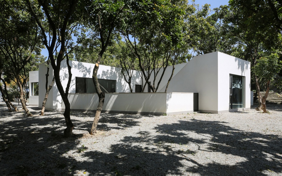 courtyard under longan trees by spacework architects