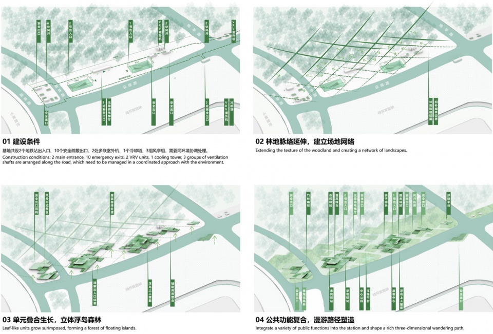 Meandering In Forest South Sanlin Station of Shanghai Airport Link by Original Design Studio TJAD