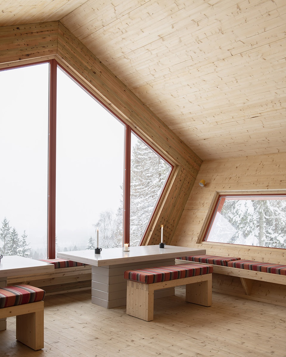 fuglemyrhytta panoramic self service cabin by snohetta