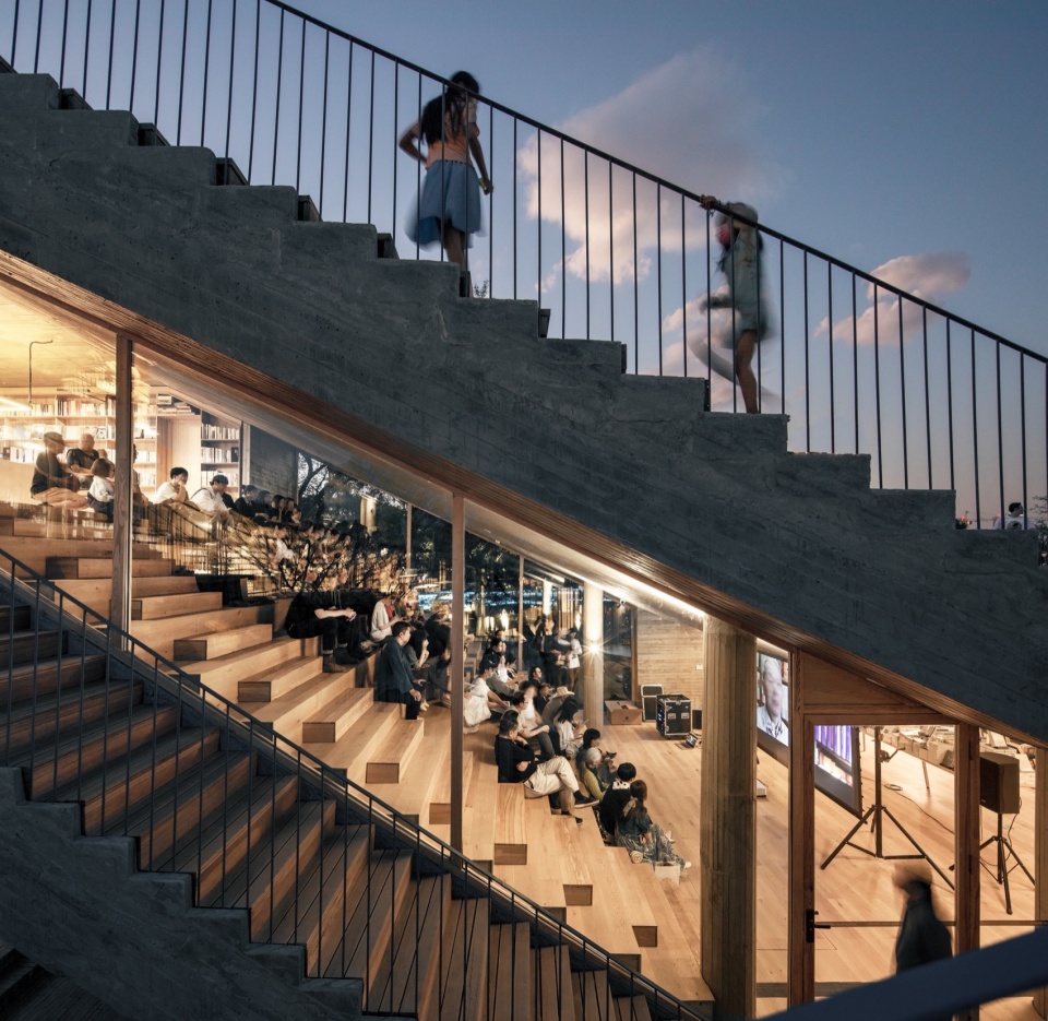Mengzi NSAU Bookstore of Librairie Avant Garde by ZAO standardarchitecture