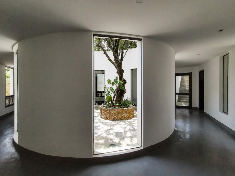 courtyard under longan trees by spacework architects