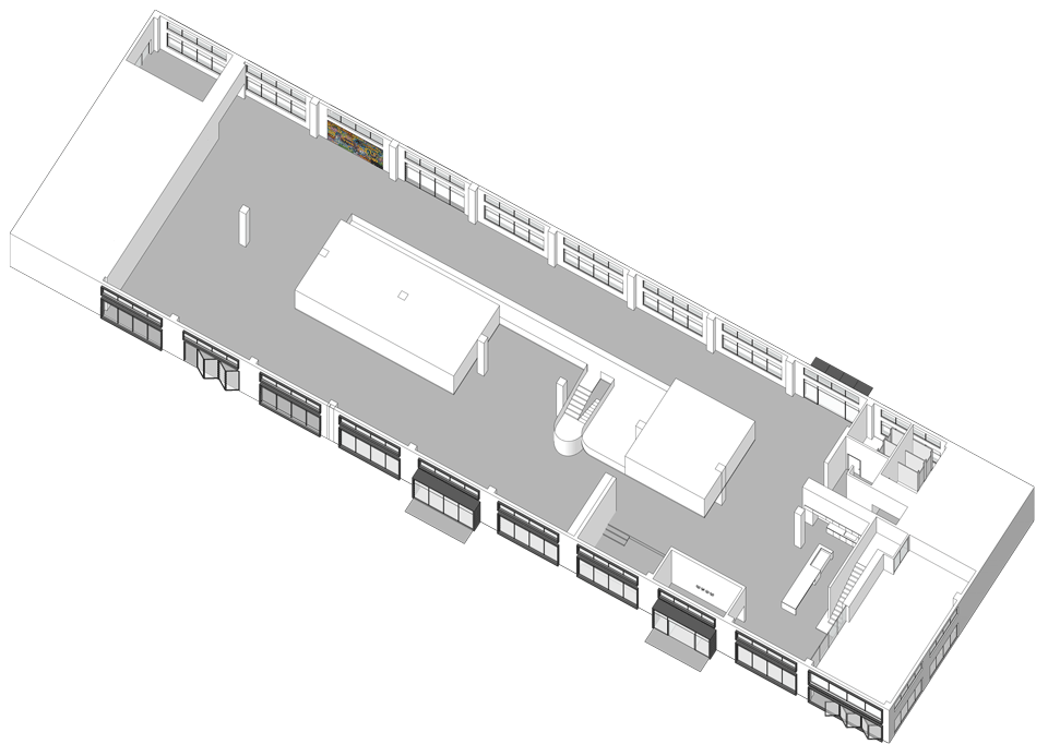 ufou land ufou slient gliss belux exhibition hall by lunar studio