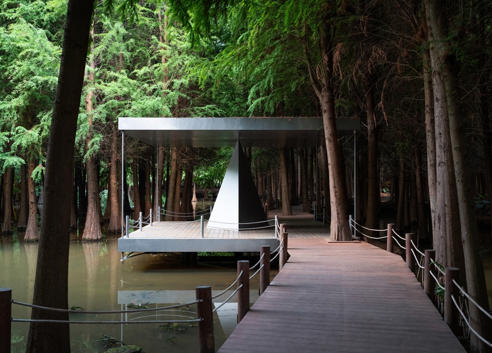 three pavilions of laoyu river by space strategy shanghai