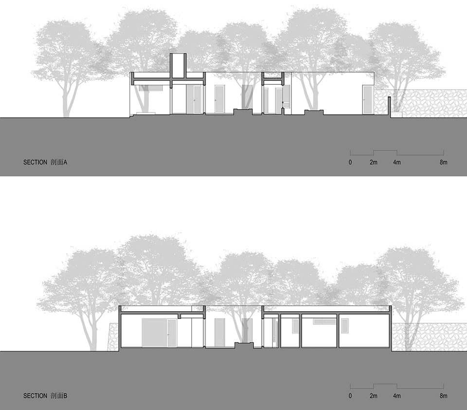 courtyard under longan trees by spacework architects