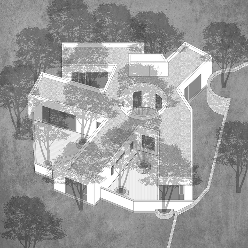 courtyard under longan trees by spacework architects