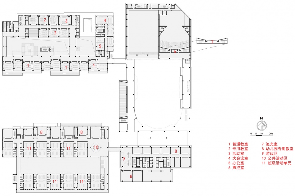 二层平面图©cd设计中心 shanghai pinghe school jinding campus
