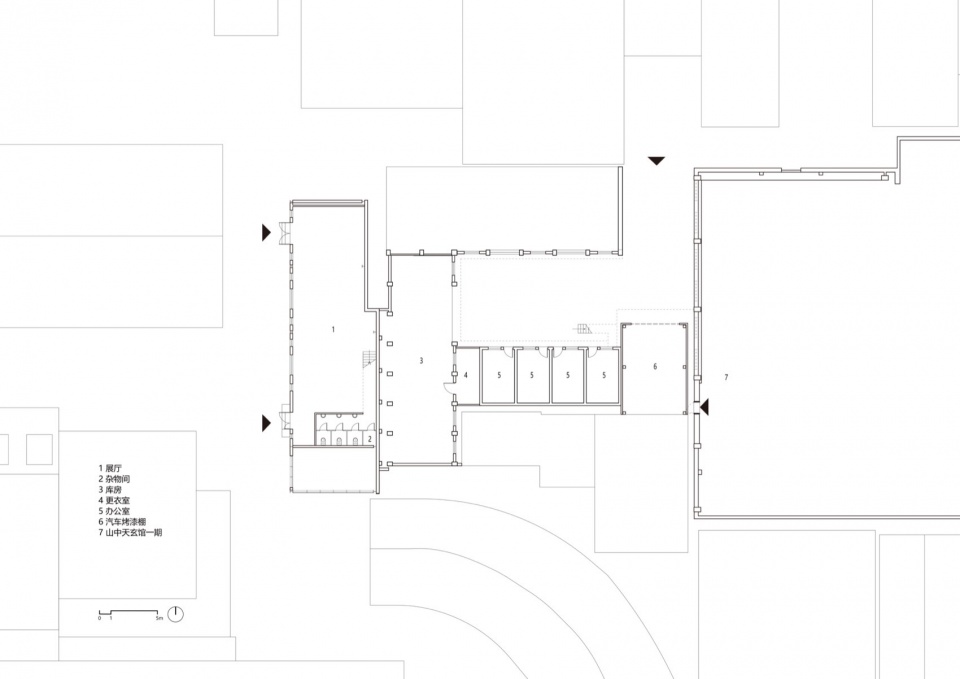 Concrete Screen Courtyard of Wind H Art Center 751 Phase 2 Phase 3 by Jin Qiuye Studio