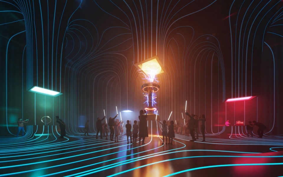 05 ZHA Nikola Tesla MuseumTeslaCoilRoom Render by Xuniverse