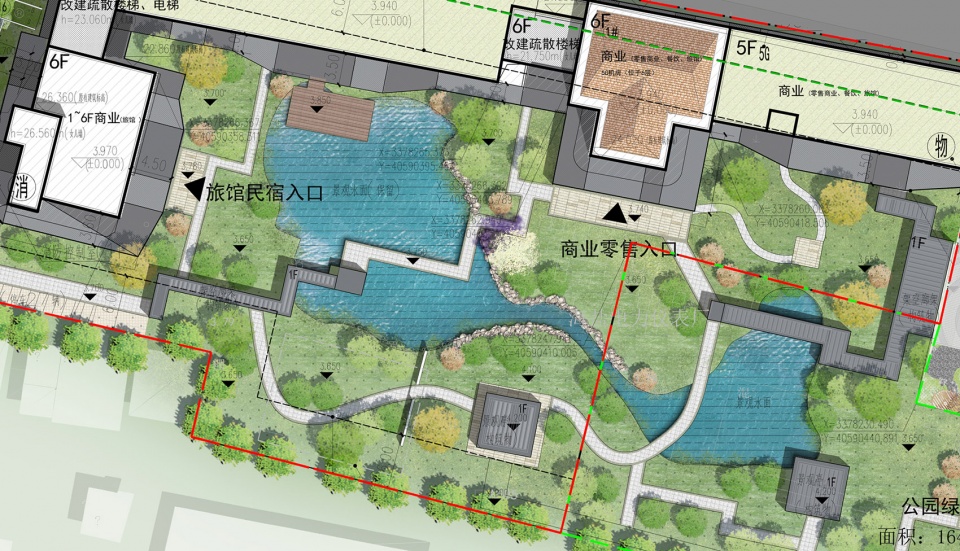 haiyan 3 改造后双池景观图纸 Landscape Design Drawing of the Twin Pools After Renovation ©零壹城市 LYCS
