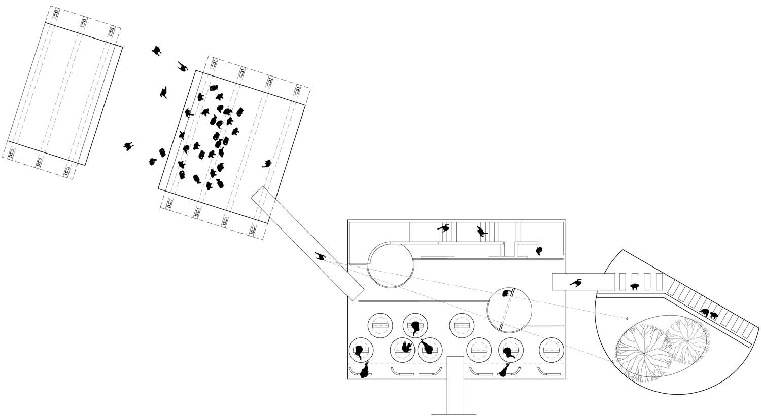 节庆活动示意图© 衍述设计Festival Activity Diagramtwo and a half xiajie tea plaza