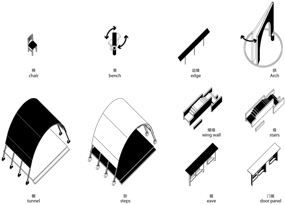 通过原型转译得出设计元素© 衍述设计Design Elements Translated from Local Prototypestwo and a half xiajie tea plaza