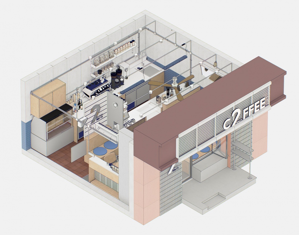two shots coffee by wave design