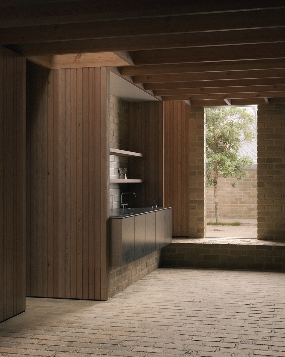 Fitzroy Brick Studio House by KKAP