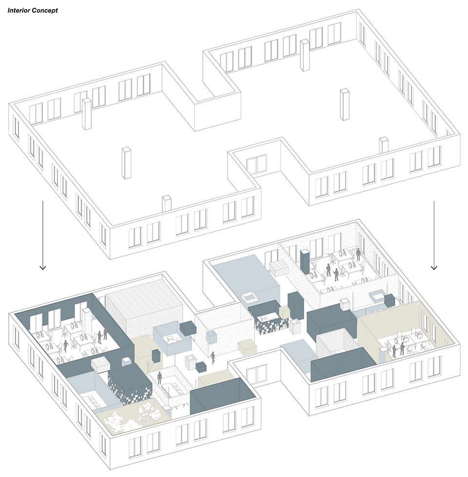 additive headquarters blue boxscape by noa