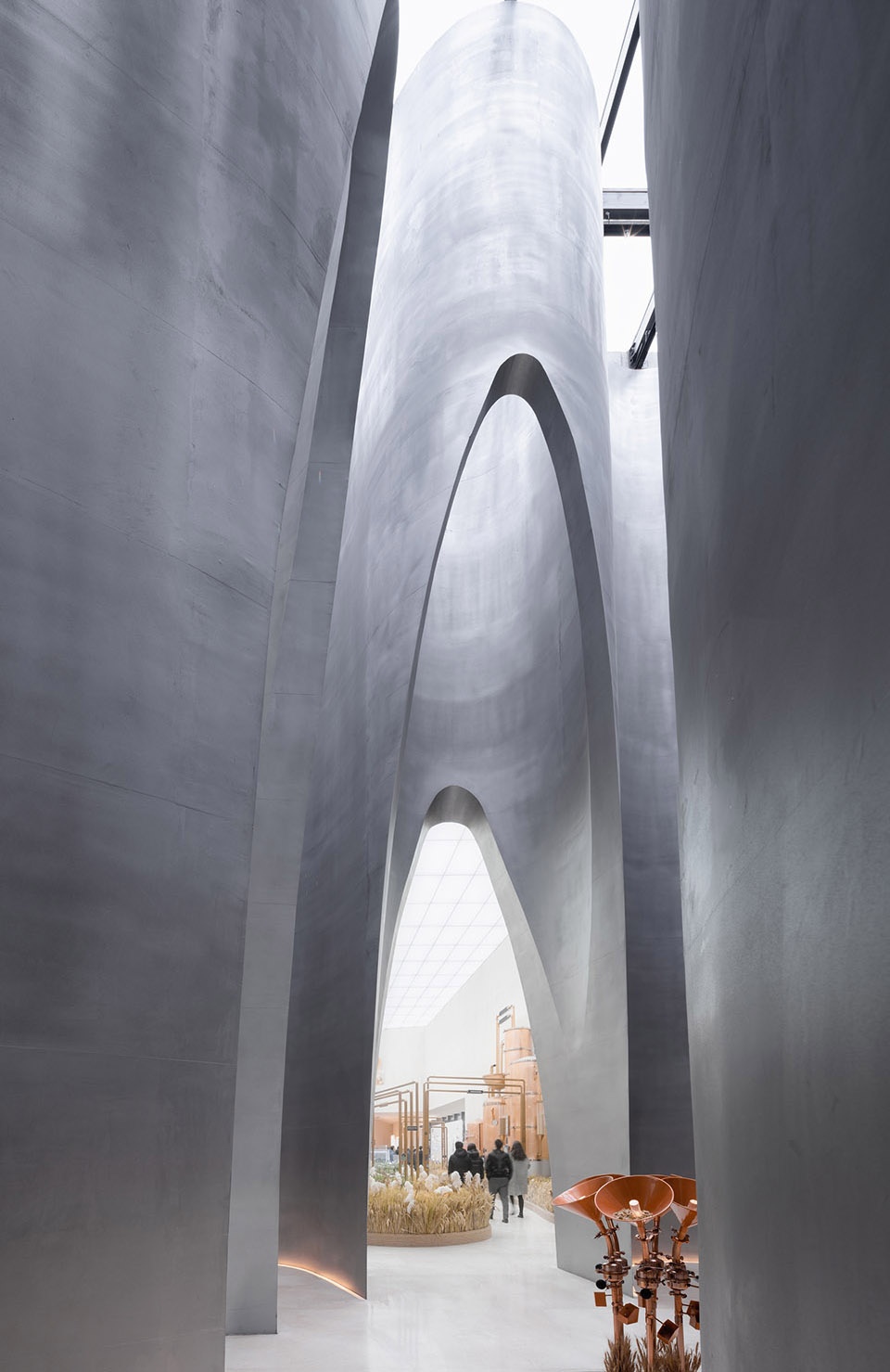 the flow of grain beer museum by waterfrom design