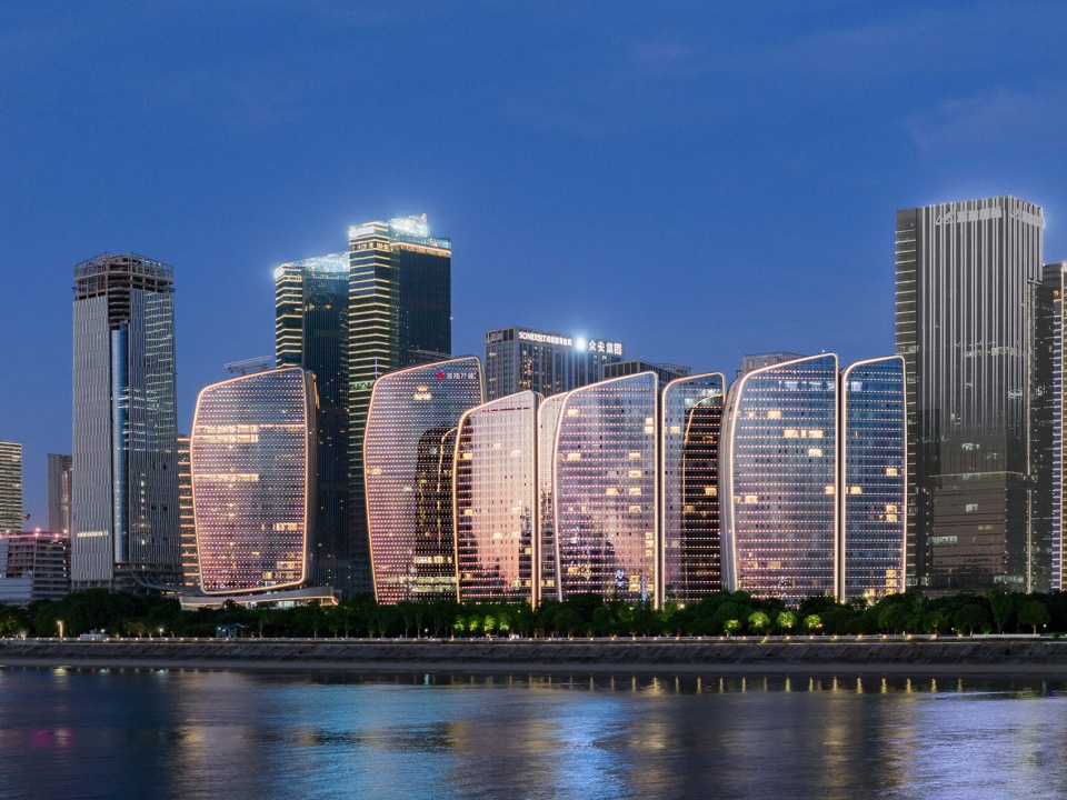 guanyun qiantan city sails in hangzhou by aedas