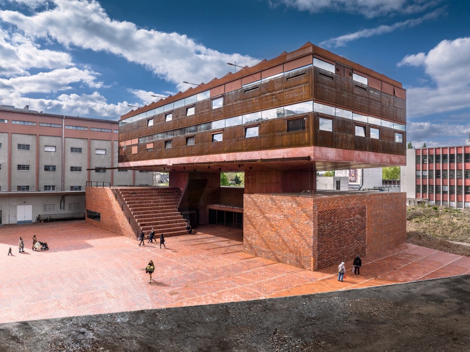 gampa and sfera with public spaces of automatic mills in pardubice by sepka architekti