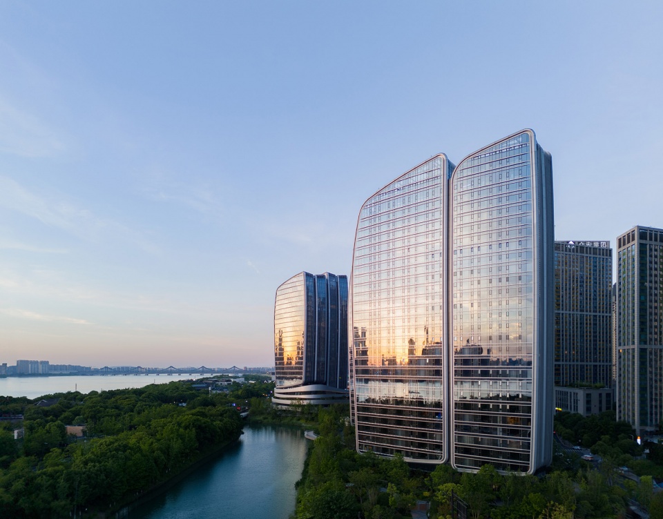 guanyun qiantan city sails in hangzhou by aedas