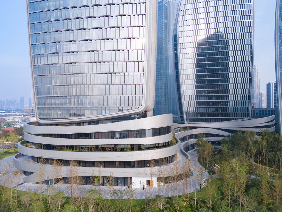 guanyun qiantan city sails in hangzhou by aedas