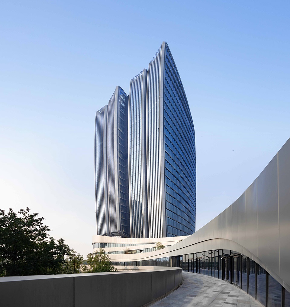 guanyun qiantan city sails in hangzhou by aedas