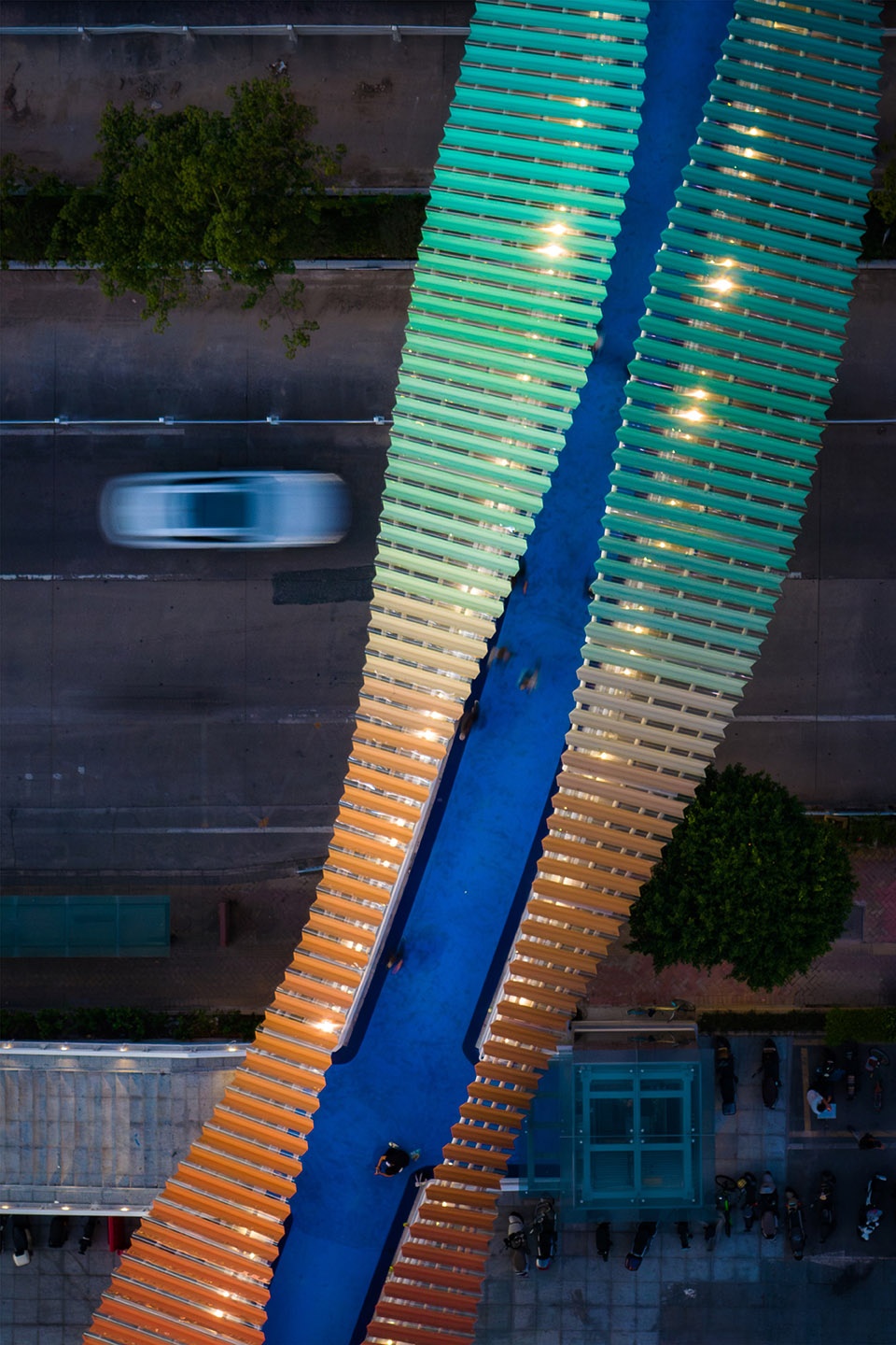 jianshe avenue pedestrian bridge by atelier cns
