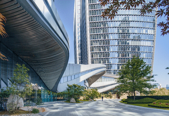 guanyun qiantan city sails in hangzhou by aedas