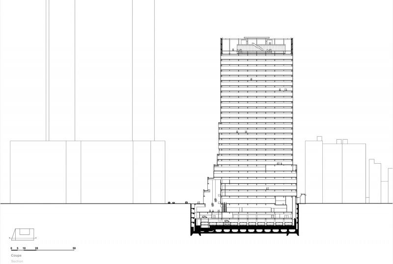 fukoku tower by dominique perrault architecture