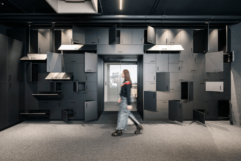 additive headquarters blue boxscape by noa