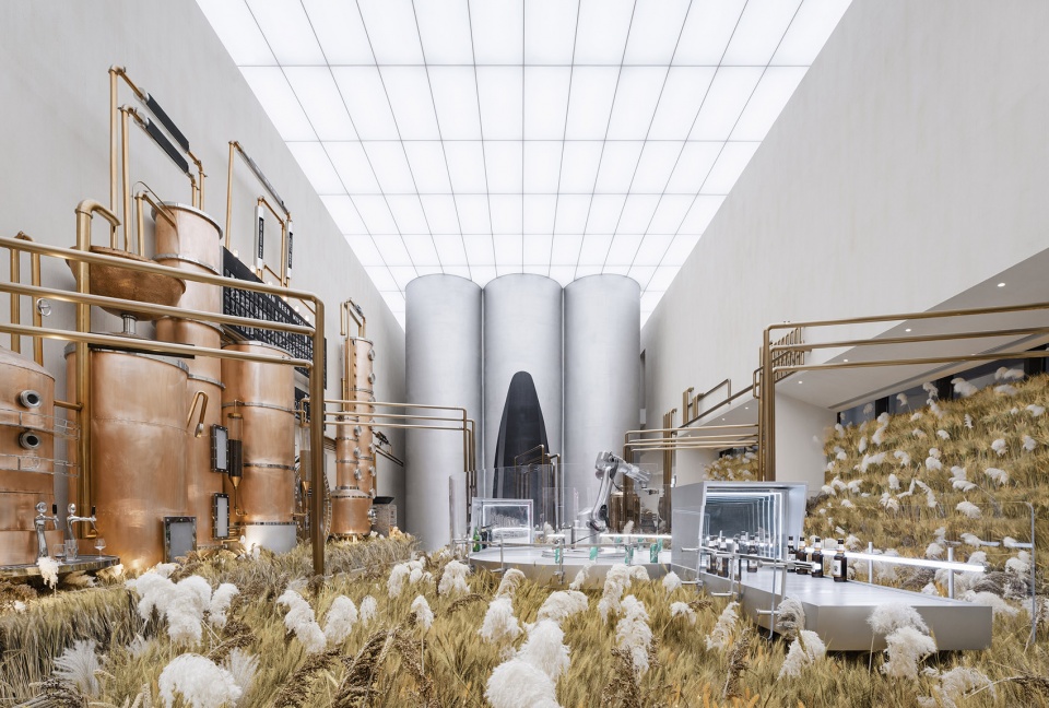 the flow of grain beer museum by waterfrom design