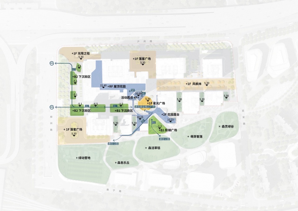 Midtown Forest Shanghai Xuhui Vanke Plaza Landscape Practice by THLA