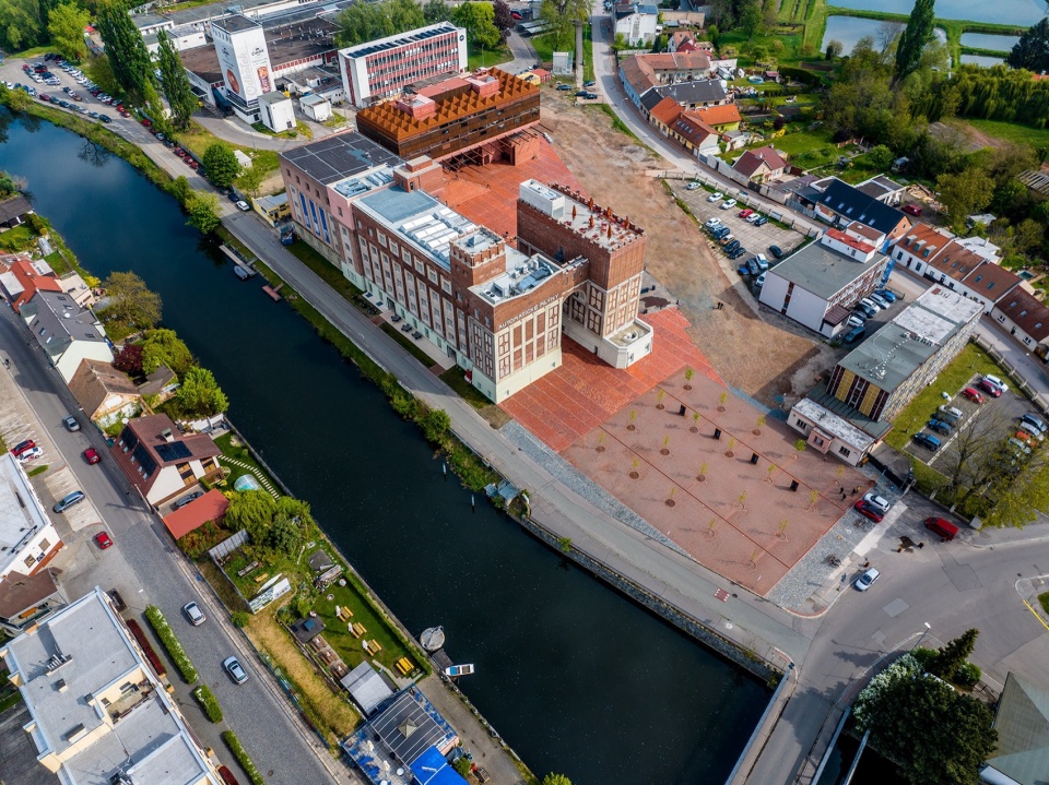 gampa and sfera with public spaces of automatic mills in pardubice by sepka architekti