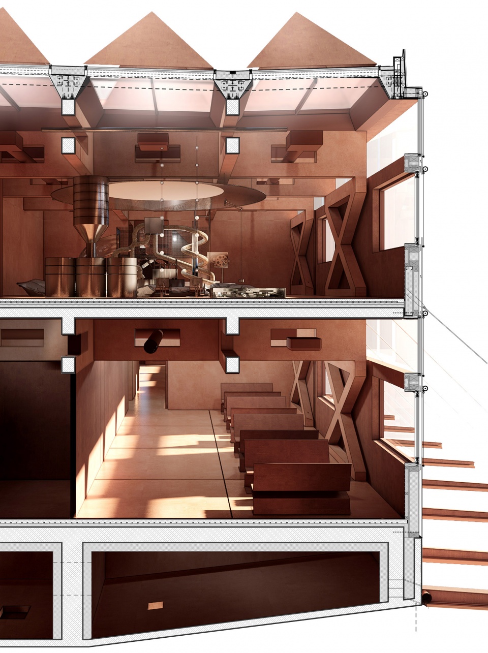 D sections 2 gampa and sfera with public spaces of automatic mills 拷贝