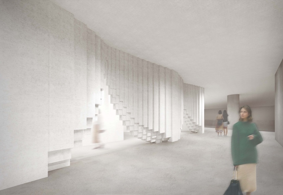 The façade naturally creates openings to allow light inside ©HAS design and research