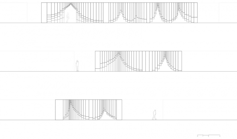 The elevations of the north west and east ©HAS design and research