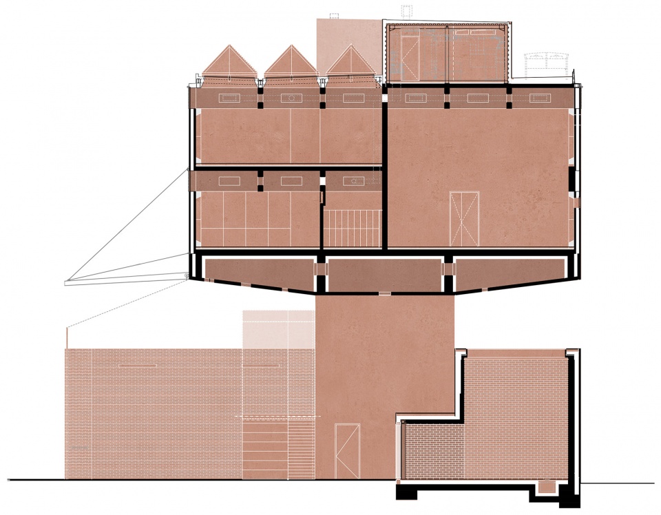 GAMPA and Sfera SHORT SECTION gampa and sfera with public spaces of automatic mills
