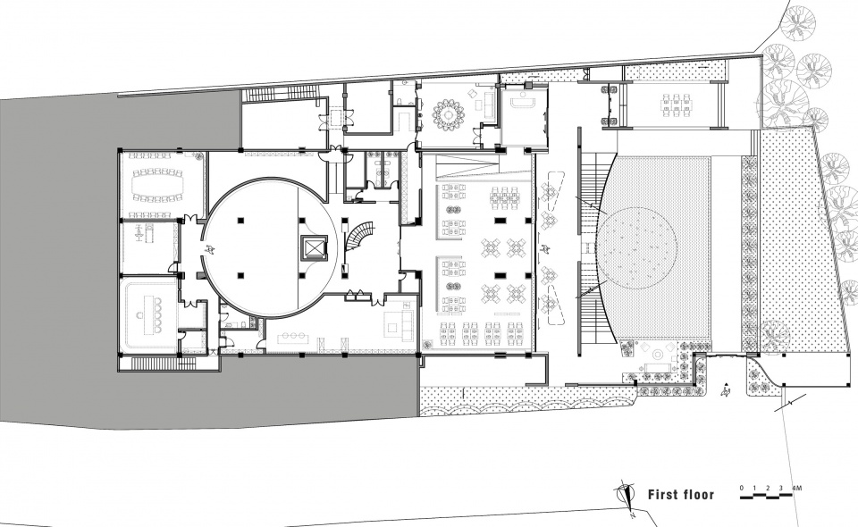 一层平面 renovation design for the dali fengyasong hotel by usual studio