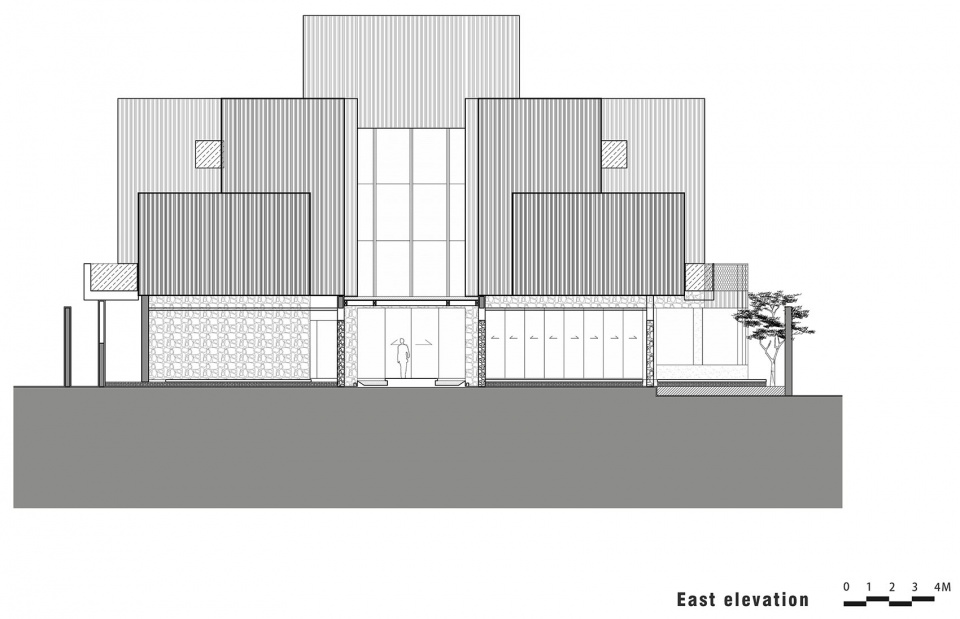 东立面图 renovation design for the dali fengyasong hotel by usual studio