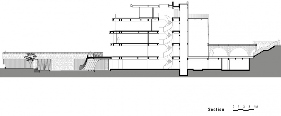 剖面图 renovation design for the dali fengyasong hotel by usual studio