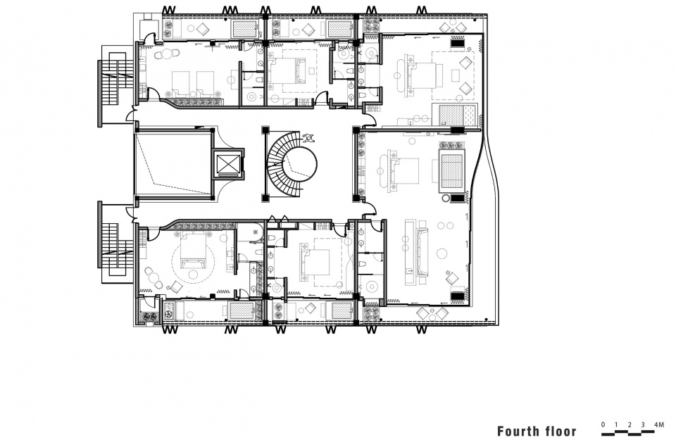 四层平面 renovation design for the dali fengyasong hotel by usual studio