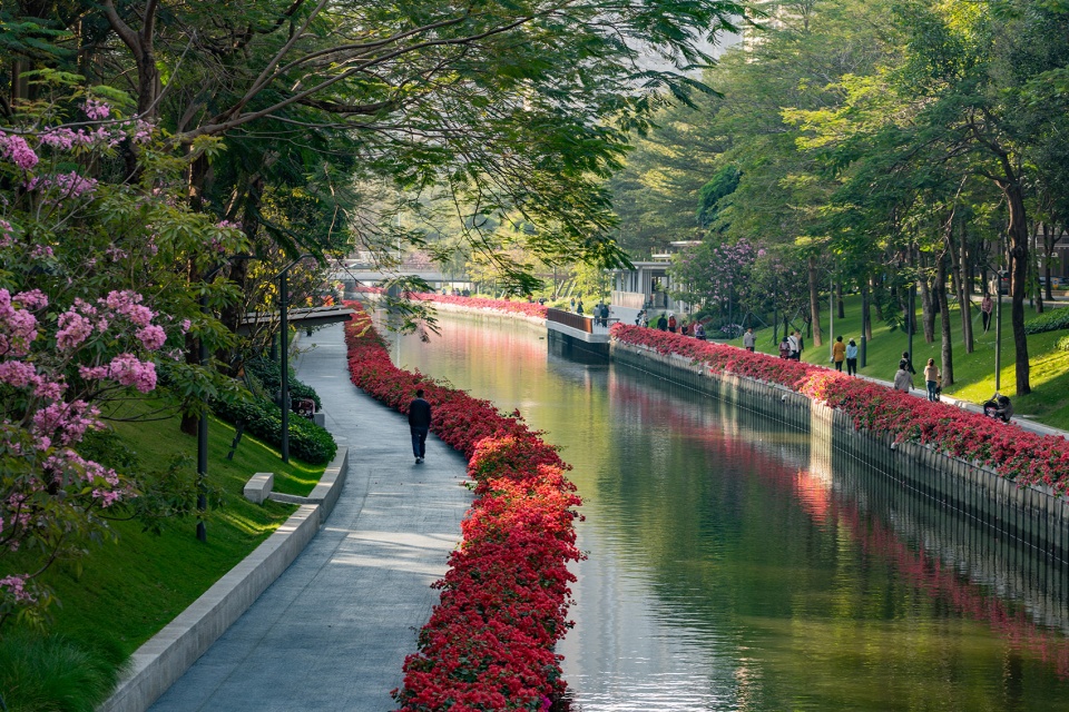 shenzhen houhai river park by hope design