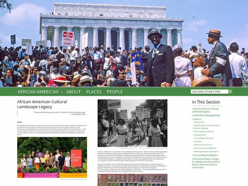 2024 ASLA COMMUNICATIONS AWARD OF HONOR Whats Out There Guide to African American Cultural Landscapes by The Cultural Landscape Foundation