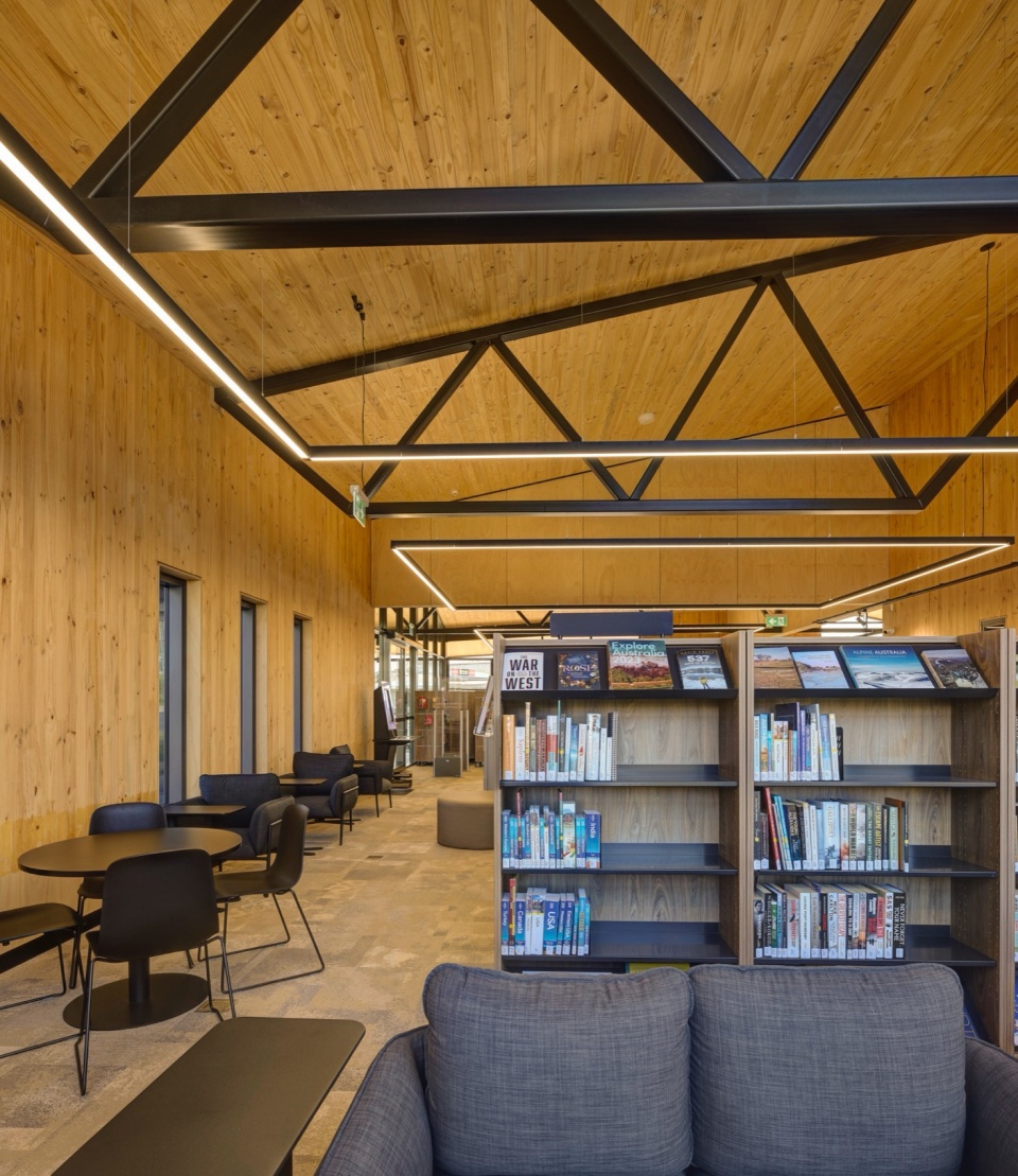 jindabyne library and community centre by fjcstudio