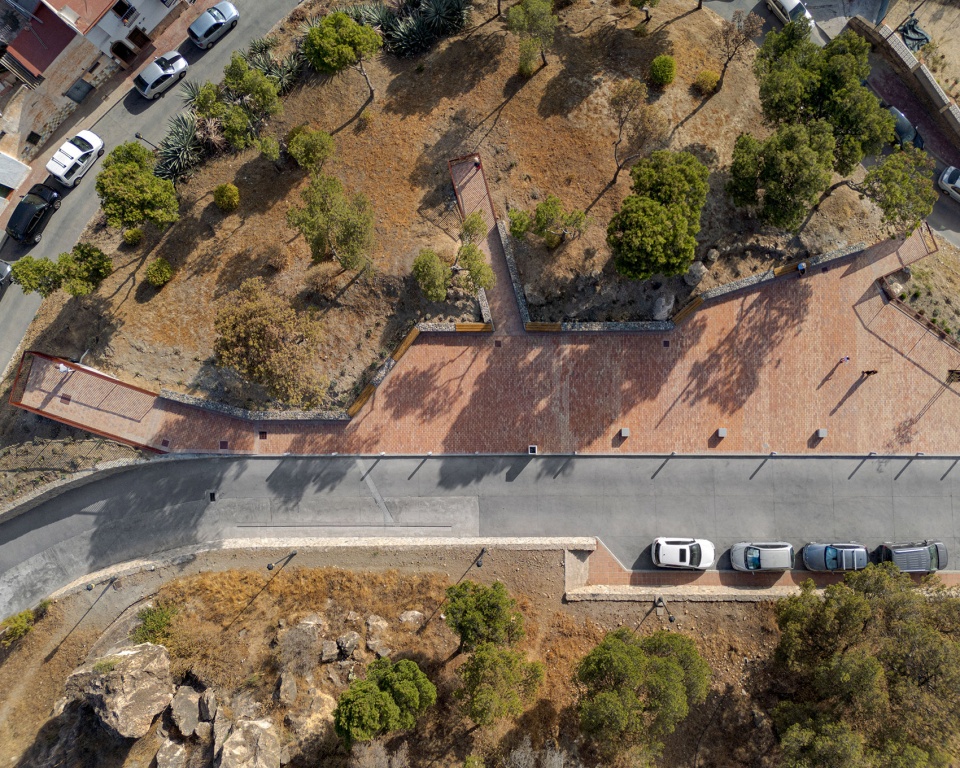 viewpoint garden in the surroundings of the alcazaba fortress of velez malaga by terral arquitectos