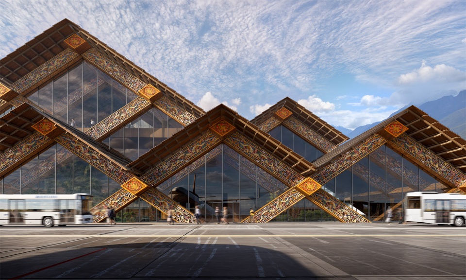 big merges innovation and craft tradition with the gelephu international airport